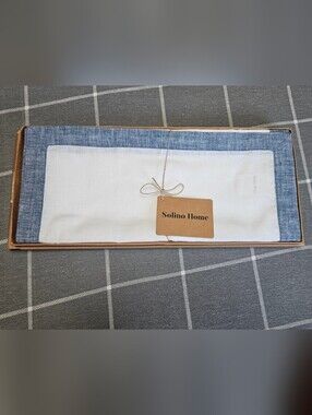 Solino Home Cambray and White Table Runner - 14" x 48"
